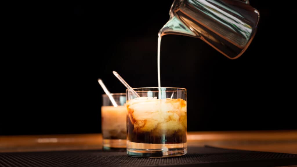 white russian mixed drink